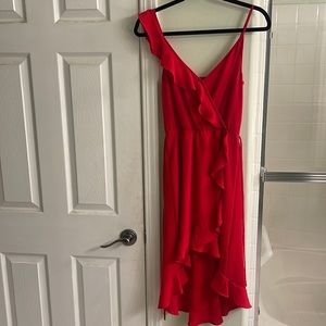 Red ruffled Divided H&M dress